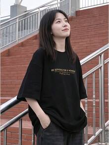 Women T-Shirts - 黑色 - 查看 2