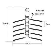 1pc Heavy Duty Space-Saving Hanger 5-In-1 Multi-Layer Metal Style Foam Padded Polished Surface Suitable For Coats, Sweaters, Suits And T-Shirts Essential Hanger For Home Closet And Clothing Store Display - Multicolor - View 10