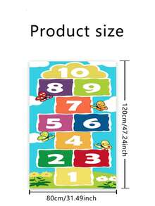 1 buah Taplak Meja Tema Hopscotch, Ukuran 80 X 120/160cm, Dicetak dengan Angka Warna-warni dan Pola Burung, Dapat Digunakan Kembali dan Dicuci, Cocok untuk Rumah, Ruang Tamu, Kamar Tidur, Ruang Bermain, Pesta dan Perayaan - Beraneka warna - View 10