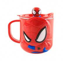 Monogram 1pc Officially Licensed Stainless Steel 3D Shaped Mug, Cute Cartoon Mug, Large Capacity Stainless Steel Straw Cup, Ergonomic Easy-Grip Design, Suitable For Water, Coffee, Milk And Juice, Perfect Birthday And Christmas Gift - Multicolor - View 12