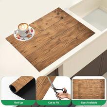 1 pieza Alfombrilla de drenaje de cocina de tierra de diatomeas con grano de madera, alfombrilla de secado rápido y absorción rápida antideslizante para máquina de café y alfombrilla de secado de platos, adecuada para encimera de cocina y mesa de comedor - Multicolor - Ver 5