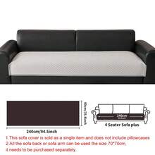 SANMOSPIN 1pc Solid Color Herringbone Sofa Cushion, All Season, Modern Minimalist Style, Black Edging, Non-Slip Bottom Fabric Sofa Seat Pad, Suitable For 1-4 Person Sofa, Living Room, Home Decor - Grey - View 12