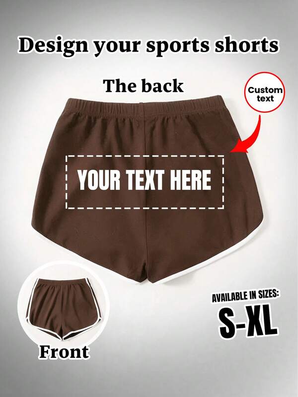 Custom Y2K Women Shorts With Custom Text. Cute Casual Summer Wear, Suitable For Daily Look, Parties And Gatherings.