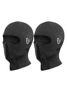 1pc/2pcs Unisex Solid Color Nylon Balaclava Headwear Set, Single Hole Full Face Mask For Cycling, Suitable For Daily Wear And Outdoor Activities - Multicolor - View 12