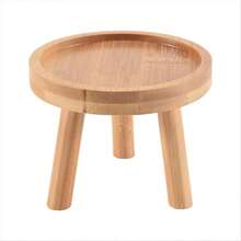 Wooden Plant Stand Flower Pot Base Holder Stool High Stool Balcony Succulent Round Flower Shelf For Indoor Outdoor - View 2