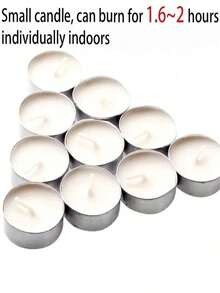 10-100pcs Small Smokeless Tea Light Candles, Romantic Mini Candles For Wax Warmer, Odorless, Birthday Party, Outdoor Wedding, Indoor Dinner Atmosphere - Multicolor - View 4