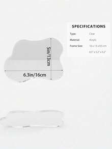1pc/Acrylic Decorative Board, Transparent Coaster, DIY Storage Tray, Heat-Insulating Mat, Asymmetrical Placement Prop, Minimalist Style, Suitable As Gift For Easter, Thanksgiving, Christmas, Children's Day, Graduation Season And Back To School Season - Transparent - View 6