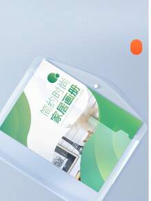10/20Pcs Thickened Transparent Plastic Snap Button File Folder, Waterproof Reusable A4/A5 Document Envelope Bags, Back To School Stationery For Student Teacher Office Worker Lawyer Home Library Business Use - Transparent - View 5