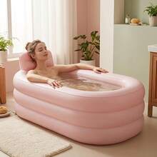 1pc Adult Inflatable Bathtub: Foldable Portable Home Bathtub With Comfortable Backrest, Thickened Durable Material, Easy To Store And Quick Installation, Space-Saving Design, Suitable For Relaxing Soaking In The Bathroom - Inflatable Bathtub - View 2