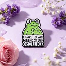 Funny Frog Quote Lapel Enamel Pins And Brooches Badge Pins For Backpacks Bags Backpack Cool Decoration Friend For Gifts - Multicolor - View 6