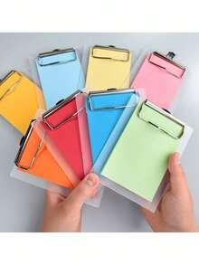 3/5/10pcs Stationery Folders, Drawing Board Holders, Plastic Document Writing Pads - Frosted - View 1