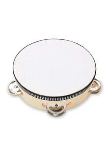 1pc 6-Inch Wooden Hand Drum Musical Instrument, Rhythm Music Education Instrument, Suitable For Wedding Party, Holiday Gathering, Entertainment Party, KTV, Church Celebration, Performance Percussion - A - View 4
