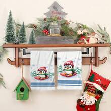 2/4/48pcs Christmas Series Ski Penguin Pattern Printed Kitchen Towels - Super Soft, Highly Absorbent Polyester Dish And Hand Towels, Perfect For Holiday Decor, Kitchen Decor, Party Decor - Multicolor - View 9