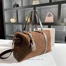 Vintage Embossed Large Capacity Tote Bag 2025 Autumn/Winter New High Quality Travel Bag - Brown - View 4