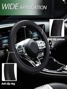 FCV 1PC Car Steering Wheel Cover, Non-Slip Silicone Material, Multiple Color Choices, Universal Auto Parts 13-15 Inches Steering Wheel Cover, Compatible With Most Cars Models Fit For Round D Shape - Multicolor - View 6