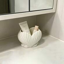 Heart-Shaped Shell Design Bathroom Storage Rack, Art Studio Pen Holder, Bathroom Storage Accessories, Makeup Brush Holder - A - View 6