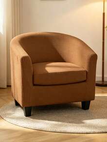 Pet-Friendly Barrel Chair Cover, Elastic Split Design Non-Slip Chair Cover With Removable Cushion, Wrinkle-Resistant Washable Furniture Protector - Multicolor - View 15