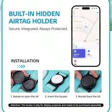 1 Peça Colete para Cachorro com Estojo Protetor AirTag, Suporte Oculto Integrado para AirTag, Colete Ajustável Reflexivo, Adequado para Cães de Pequeno a Grande Porte, Não Inclui Rastreador AirTag ou Guia - Multicolorido - Visão 7