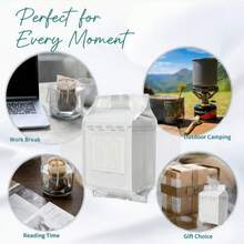 50/100/200pcs Optional Fine Filter Paper, Thick Tear-Resistant Material, Stable Hanging Ear Design, Fast Drip Filtration, Brings Rich And Pure Coffee Flavor, Suitable For Office Breaks, Outdoor Camping, Travel And Daily Home Brewing - Coffee and Tea Filters - View 3