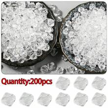 200-300顆 6/8mm 彩色透明雙尖塑膠散珠，DIY珠寶製作配件，適用於項鍊與手鍊 - 塑膠 - 查看 22