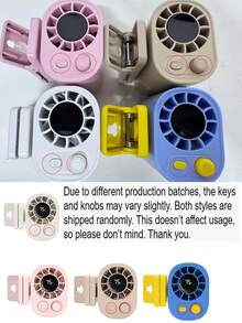Car Clip On Fan With LED Display, Backseat Fan, USB Rechargeable Powerful Multipurpose Cooling Fans, 360° Rotation, 100 Speeds Adjustable, USB Rechargeable, Summer Essentials, Car Accessories, 1400mAh - A - View 11