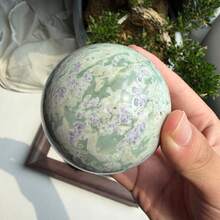 1pc Random Auspicious Jade Ball-Polished Stone Sphere,Crystal Gift, Holiday Gift,Room Decoration - Multicolor - View 9