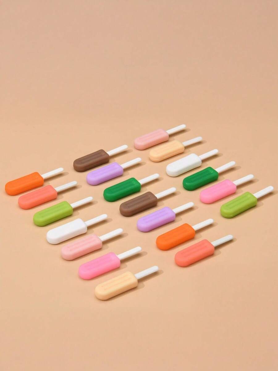 1pc Ice Cream Shaped Oral Chewing Stick For Invisible Braces Jaw Muscle Exercise, Suitable For Men And Women Daily Use, Travel Toothbrush - Multicolor - View 1