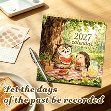 2027 New Calendar, Warm Style Calendar, Owl 1, Birthday, Anniversary Memo, Can Be Placed On Desk Or Hung On Wall, Birthday, New Year Gift For Girls, Back To School Gift - LX-205 - View 9