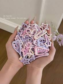 50/30/5pcs Jepit Rambut BB Acak Gradien Pink Menawan, Jepit Rambut Warna-warni, Aksesori Rambut Dasar Y2K - Cocok Untuk Wanita, Sehari-hari, Sekolah, Pesta, Olahraga - MultiWarna - View 7