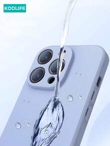 KOOLIFE 1件液態矽膠手機殼，適用於 Apple 18pro/18pro Max/17ProMax/Apple 17/Apple 17Pro/Apple 17Air/16/16pro/16plus/16promax/13/13pro/13promax/14/14plus/14pro/14promax/15/15pro/15plus/15pro/15promax，防震保護，多色可選 - 藍灰色 - 查看 2