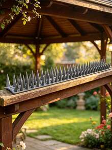Bird Spikes, 12 Pack Pigeon Deterrent For Small Birds Raccoon Cats Defender For Outside To Keep Squirrel Away 5 Meters - Grey - View 1