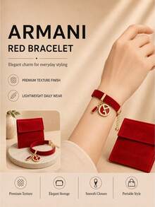 Giorgio Armani Armani Red String Bracelet, Sold Individually, Delicate And Lightweight Adjustable Design, Perfect For Daily Wear And Gifting - Red - View 3