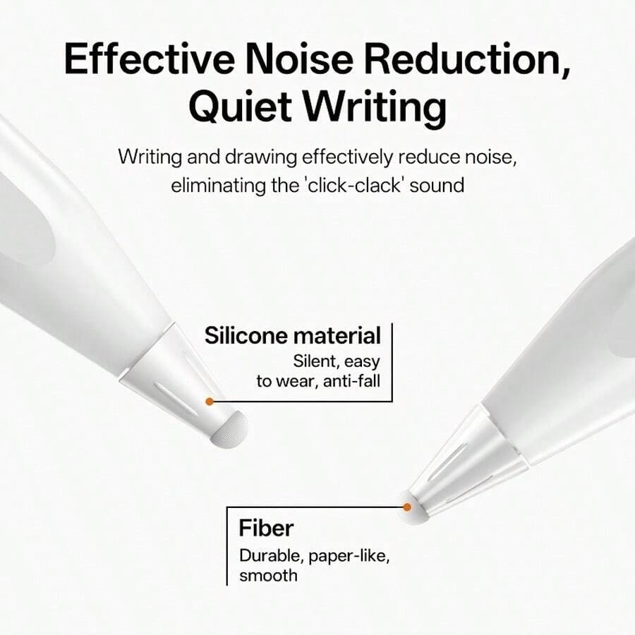 Kombinasi Ujung Pena Pengganti dan Pelindung Serat Ujung Pena untuk Apple Pencil, Kompatibel dengan Semua Seri Pena Stylus, Dapat Digunakan dengan Layar Tanpa Pelindung dan Pelindung Kaca Tempered. - MultiWarna - View 1