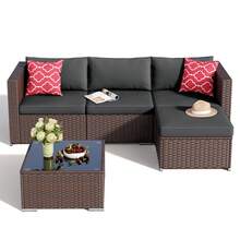 Outdoor Table & Chair Sets - Black - View 6