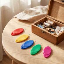 Enhebrador de hilo de costura hecho a mano, herramienta de enhebrado automático para máquina de coser, herramienta de enhebrado fácil para bordado, asistente de enhebrado automático de aguja, color aleatorio - Multicolor - Ver 3