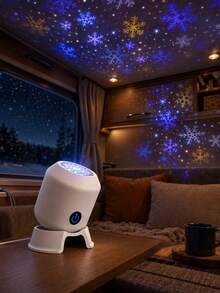Lampu Malam Bentuk Kepingan Salju Lembut, Lampu USB Type-C untuk Suasana Liburan yang Nyaman - Kepingan Salju Romantis - View 5
