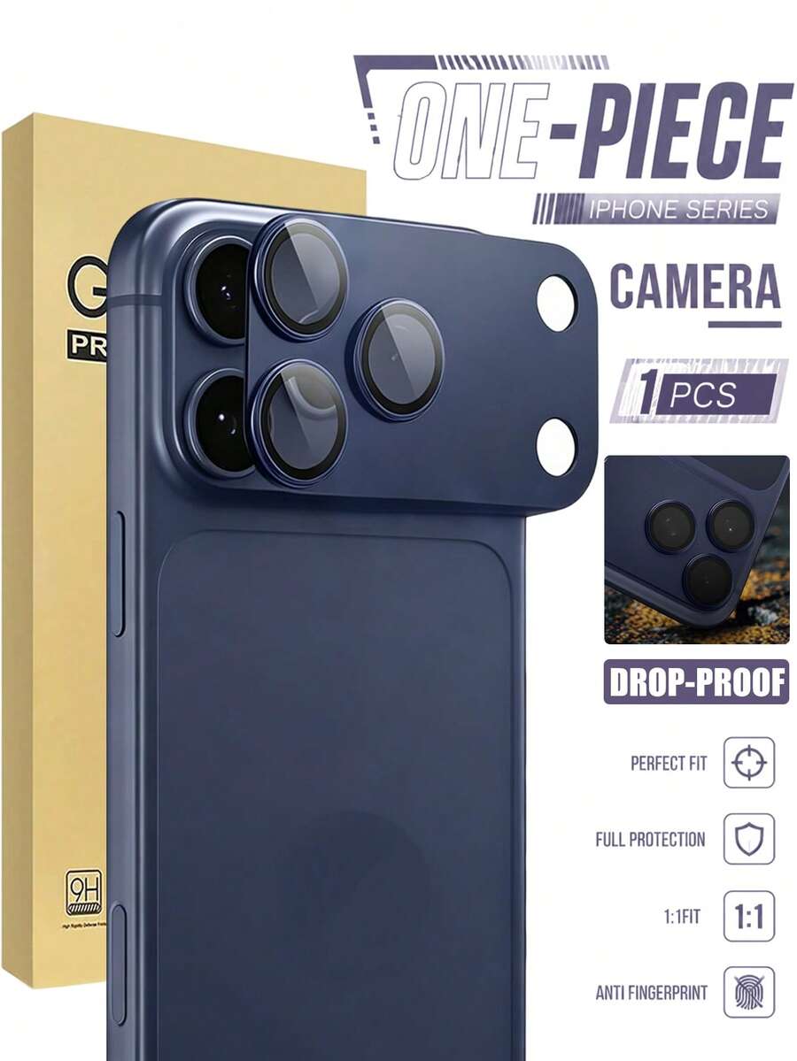 1件相機鏡頭保護貼,藍色(原色),高清品質,防摔防刮,適用於 Apple 11/12/13/14/15/16/16 Plus/16 Pro/16 Pro Max/17/17 Air/17 Pro/17 Pro Max 系列 - 藏蓝色 - 查看 1