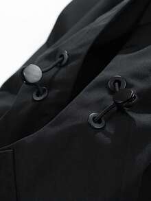 Jaket Softshell Berkerudung Gaya Tangguh Pria, Siluet Longgar, Banyak Saku, Pakaian Kerja Fungsional, Jaket Kasual Serbaguna untuk Perjalanan Luar Ruangan, Bersepeda, Mendaki, dan Aktivitas Lainnya. - Hitam - View 6