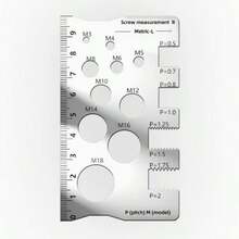 Thread Inspection Gauge, Stainless Steel Thread Pitch Measuring Ruler, Screw Bolt Nut Measuring Caliper, Metric Measuring Tool - Multiple Styles - View 6
