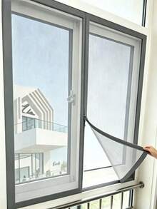 شبكة نافذة منزلية لمنع البعوض، تصميم سحاب مطور للوصول السهل إلى النافذة، تركيب ذاتي الالتصاق بدون حفر، قابلة للإزالة وإعادة الاستخدام، مناسبة لأنواع مختلفة من النوافذ، تمنع تدخل البعوض - متعدد الألوان - مشاهدة 7