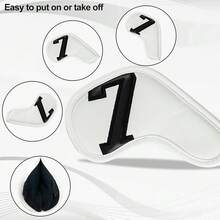 10pcs Number Style Golf Club Head Covers, Golf Putter Protective Covers, Made Of Dust-Proof And Durable Material, Providing Optimal Protection For Golf Clubs - Multicolor - View 5