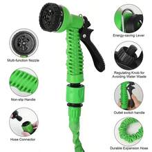 Expandable Garden Hose With Multi-Function Spray Gun - Durable Soft PE Coil Hose, Suitable For Car Washing, Lawn Watering, Pet Bathing, Etc. - Includes Adjustable Nozzle - All-Season Use - Gardening Watering Tool - Flexible Hose Design - Sturdy Connector - Triple-expansion Water Hose - View 8