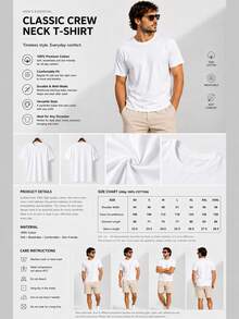 Men T-Shirts - White - View 3