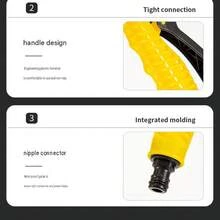 1pc High Pressure Garden Hose Nozzle, With Adjustable Nozzle, Multi-Purpose For Garden Watering + Car Washing + Yard Cleaning, Durable Lightweight Design, Orange And Black Ergonomic Non-Slip Handle, Universal Threaded Connection, Easy Installation - A - View 8