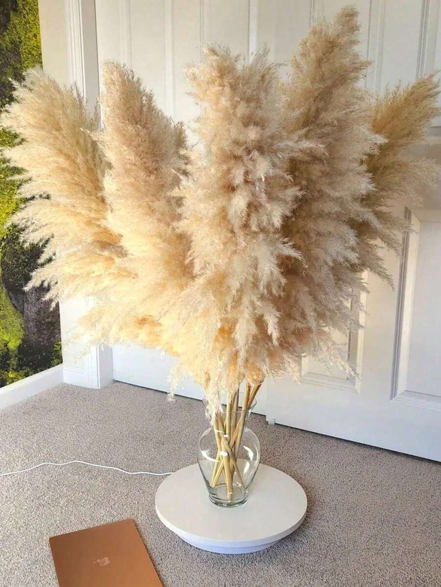 5/10/20 Stücke künstliches Pampasgras Dekor 22 Zoll kleiner künstlicher Schilf-Federstrauß, braunes Pampasgras Dekoration im Boho-Stil Raum Blumendekoration Hochzeit Vase Kranz Dekoration, Schlafzimmer Dekoration, Boho Hochzeit Dekoration, Bodendekoration, Zeremonie Hintergrund künstlicher Strauß, Muttertagsgeschenk, Geburtstags-Jahrestagsgeschenk, DIY Kranz Dekoration - Braun - Übersicht 1