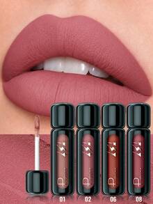 Pudaier 4PCS Waterproof Lip Mousse – Smudge-Proof, Non-Sticky Lip Gloss, Cup-Proof, Long-Lasting, Easy To Apply, Matte Finish Lip Glaze - 4PCS SET - View 4