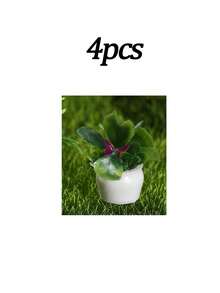 迷你人造盆栽植物 | 逼真樹脂盆景與花卉綠植，無需電源，耐用方形花盆，適合室內外裝飾，情人節、復活節、聖派翠克節、感恩節、辦公桌裝飾、家居裝飾、床頭裝飾、母親節禮物、返校禮物，迷你微型裝飾品，高度僅 3.5cm - 多色 - 查看 18