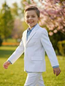 Jaket Jas Formal Putih untuk Anak Laki-laki, Ukuran 6-14 - Putih - View 10