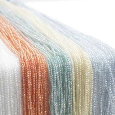 2mm Random Color 680pcs/Set Charming Electroplated Crystal Beads, Spindle Glass Beads DIY Jewelry Beading Accessories, Wheel Crystal Loose Beads, Hanging Rope Accessories, Suitable For Men And Women As Daily Or Holiday Gifts.