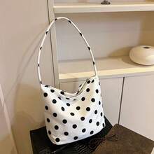 Polka Dot Print Magnetic Closure Underarm Small Bag, Niche Minimalist Versatile Women's Commuter Shoulder Bag, Lightweight Daily Outing Handbag, Gift Bag - Multicolor - View 2
